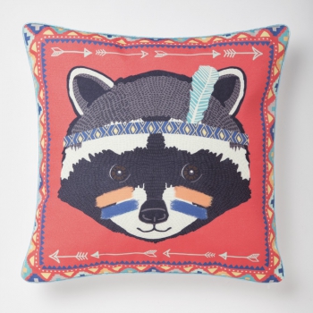 Waschbär Kissen Indianer