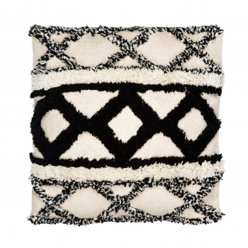 Kissen Scandi Boho - schwarz/weiß