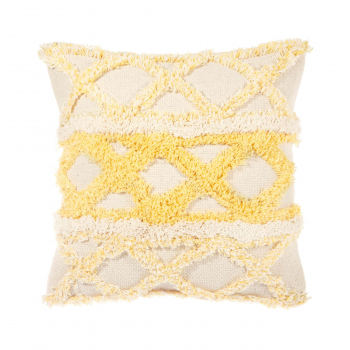 Kissen Scandi Boho - gelb/beige