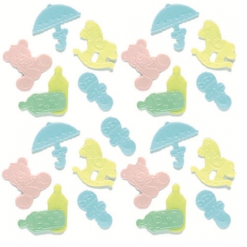 Tischkonfetti Babyparty - bunt
