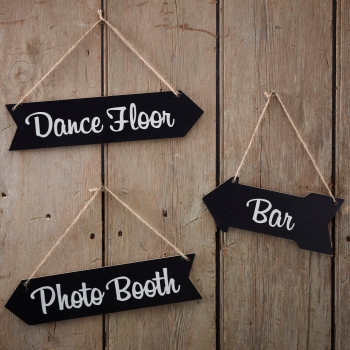 Kreidetafel Schilder Set Pfeile - Vintage