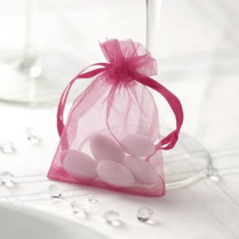 Organza Säckchen - pink 10 Stück