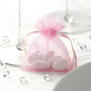 Organza Säckchen - rosa 10 Stück