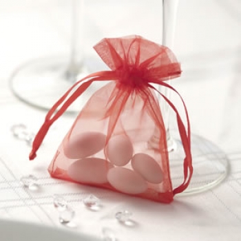 Organza Säckchen - rot 10 Stück