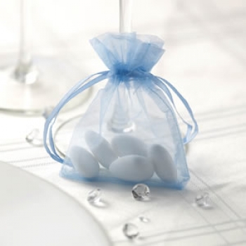 Organza Säckchen 10er Set - blau