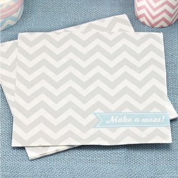 Papierservietten Chevron Divine - grau