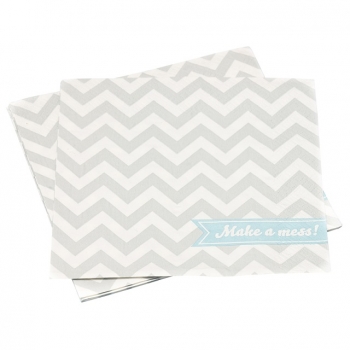 Papierservietten Chevron Divine - grau