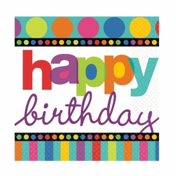 Papierservietten Happy Birthday