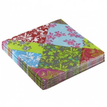 Papierservietten Patchwork - bunt