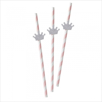 papierstrohhalme-streifen-rosa-weiss-krone-silber-princess-1