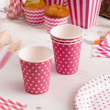 Carnival - Paper Cups - Dots Pink