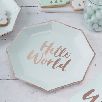 Party Teller Hello World - roségold/mint