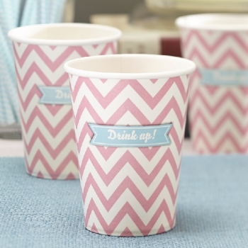 Party-Becher Chevron Divine - rosa