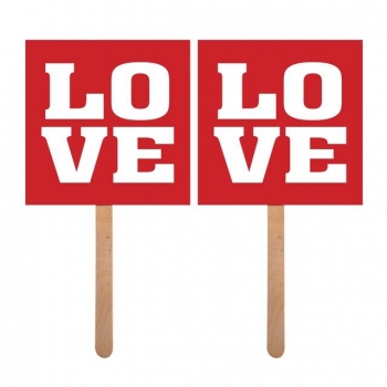 Cards on a stick "LOVE"