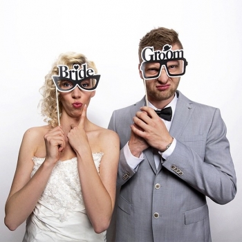 Photo Booth Duo Bride & Groom Brillen