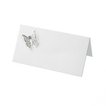 Platzkarten 3D-Schmetterling - silber