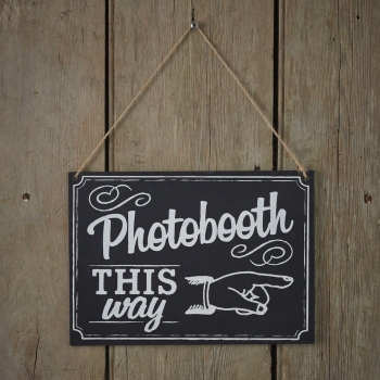 Chalkboard Wooden Sign - Photo Booth Sign - Vintage Affair