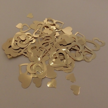 Konfetti - Herzen - gold