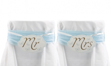 Hochzeitsschilder Mr & Mrs Schmetterling