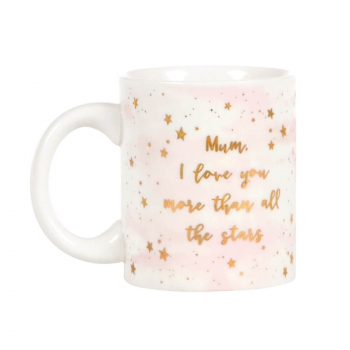 Tasse Sterne "Mum I Love You..." - gold/rosa/weiß