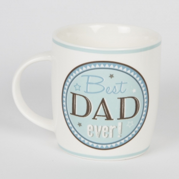 Tasse Best Dad Ever - blau/weiß