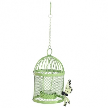 Teelichthalter Vogelkäfig - grün