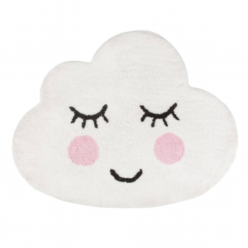 Teppich / Vorleger Wolke - weiß/schwarz/rosa