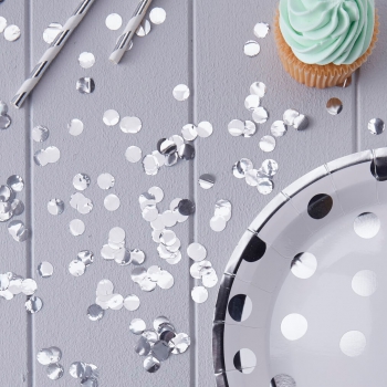 Konfetti Kreise Pick & Mix - silber metallic