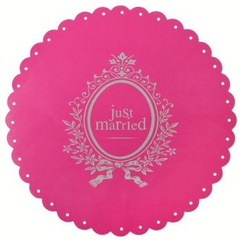 Tischset Just Married - fuchsia