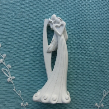 Cake Topper classic white - Hearts Double small