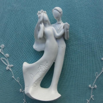 Tortenfigur klassisch weiß - Hochzeitsfoto