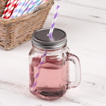 Mason Jar - Trinkglas mit Deckel