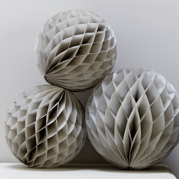 Wabenball 3er Set - grau