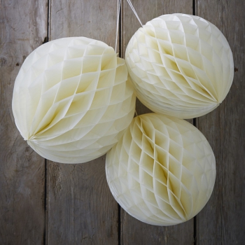 Wabenball 3er Set - ivory
