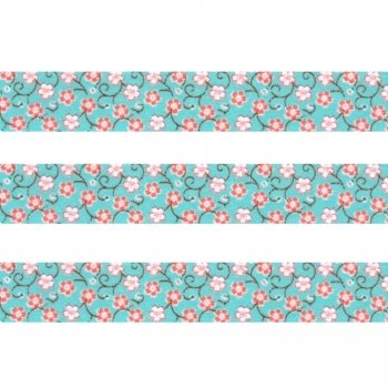 Washi Masking Tape Blumen - rot/weiß/blau