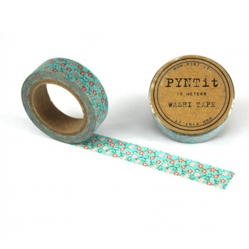 Washi Masking Tape Blumen - rot/weiß/blau