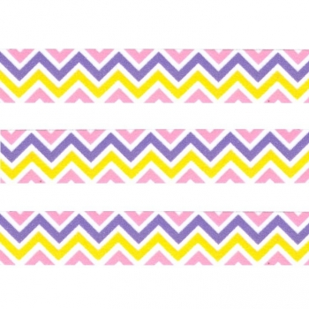 Washi Masking Tape Chevron - lila/gelb/rosa