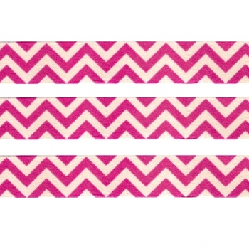 Washi Masking Tape Chevron - weiß/pink