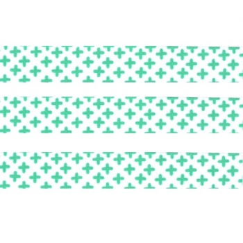 Washi Masking Tape Kreuze - mint/weiß