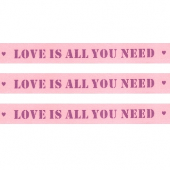 Washi Masking Tape Love Is All You Need - lila/rosa