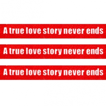 Washi Masking Tape Love Story - weiß/rot