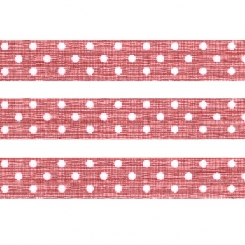 Washi Masking Tape Dots - white/red