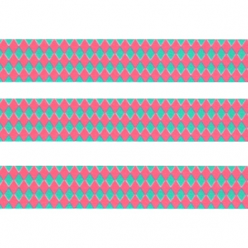 Washi Masking Tape Rauten - pink/türkis