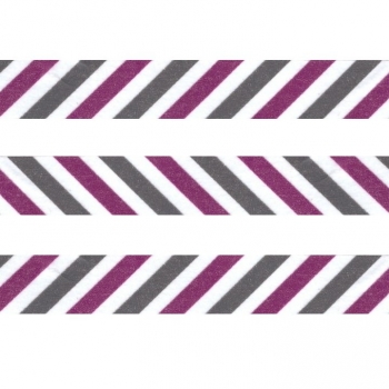 Washi Masking Tape Streifen - pink/grau/weiß