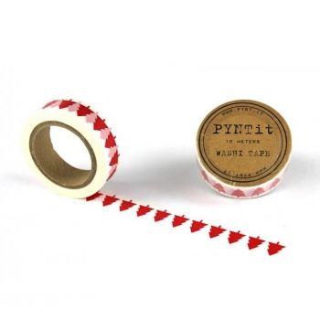 Washi Masking Tape Tannenbaum - rot/weiß