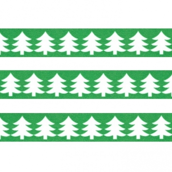 Washi Masking Tape Tannenbaum - weiß/grün
