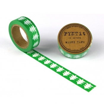 Washi Masking Tape Tannenbaum - weiß/grün