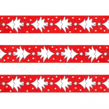 Washi Masking Tape Tannenbaum - weiß/rot