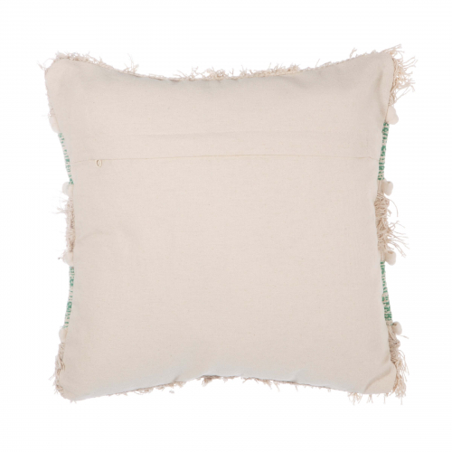 Kissen Scandi Boho Streifen - grün/beige