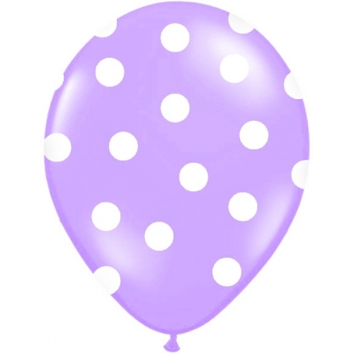 Ballons 6er - weiß/lila